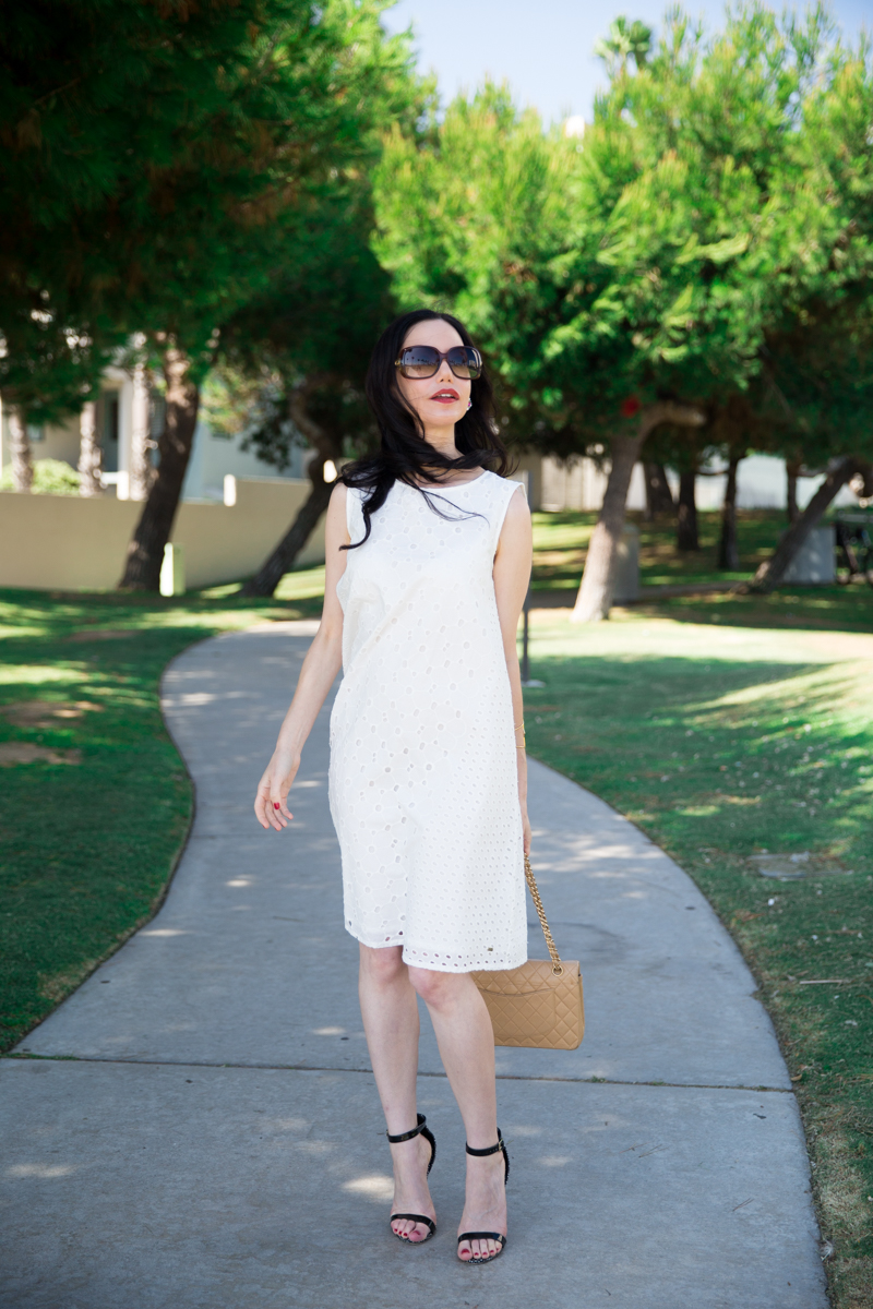 White Eyelet Dress Two Ways - Pretty Little Shoppers