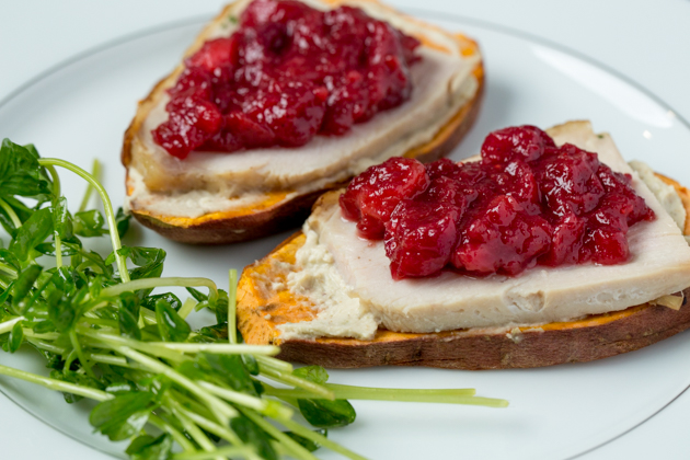 Turkey and Cranberry Sweet Potato Toast