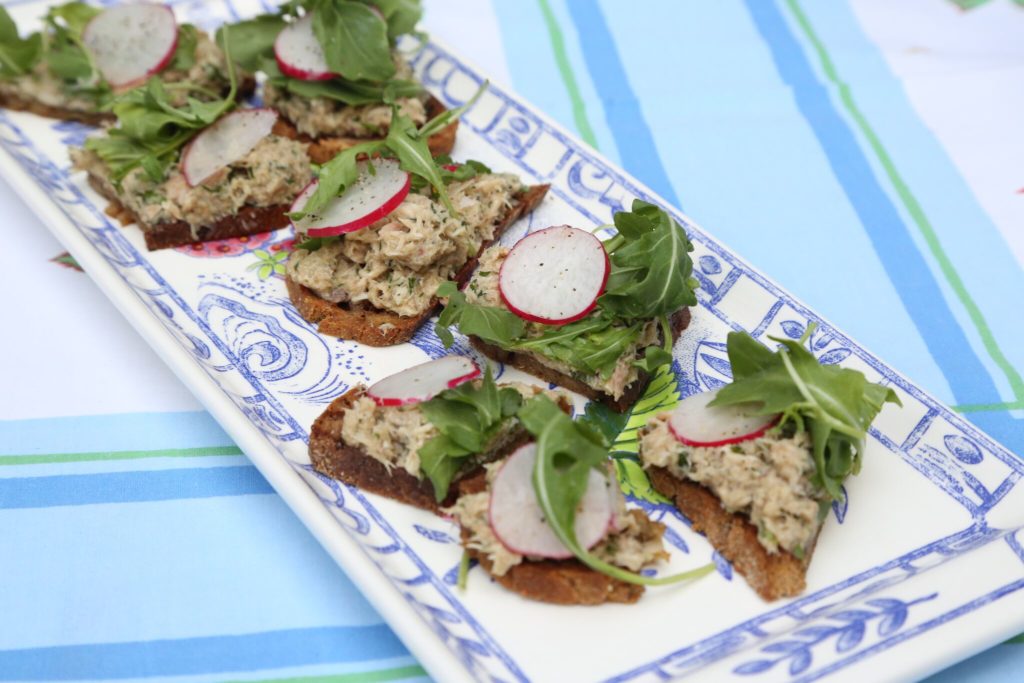 Gluten Free Tea Sandwiches recipe featured by top LA lifestyle blog, Pretty Little Shopper: Smoked-Fish Tartines