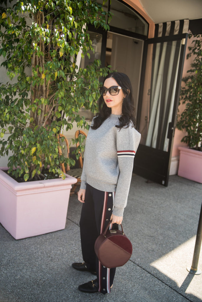 H&M Sweatshirt and Striped Pants, Athleisure Wear Style, 