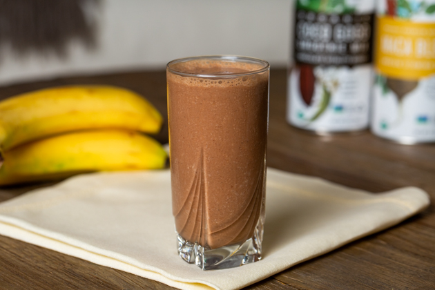 Essential Living Foods Chocolate Banana Adaptogen Smoothie Recipe