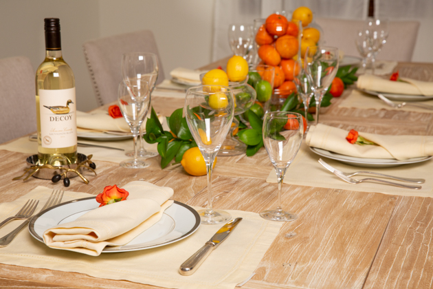 Spring Citrus Tablescape