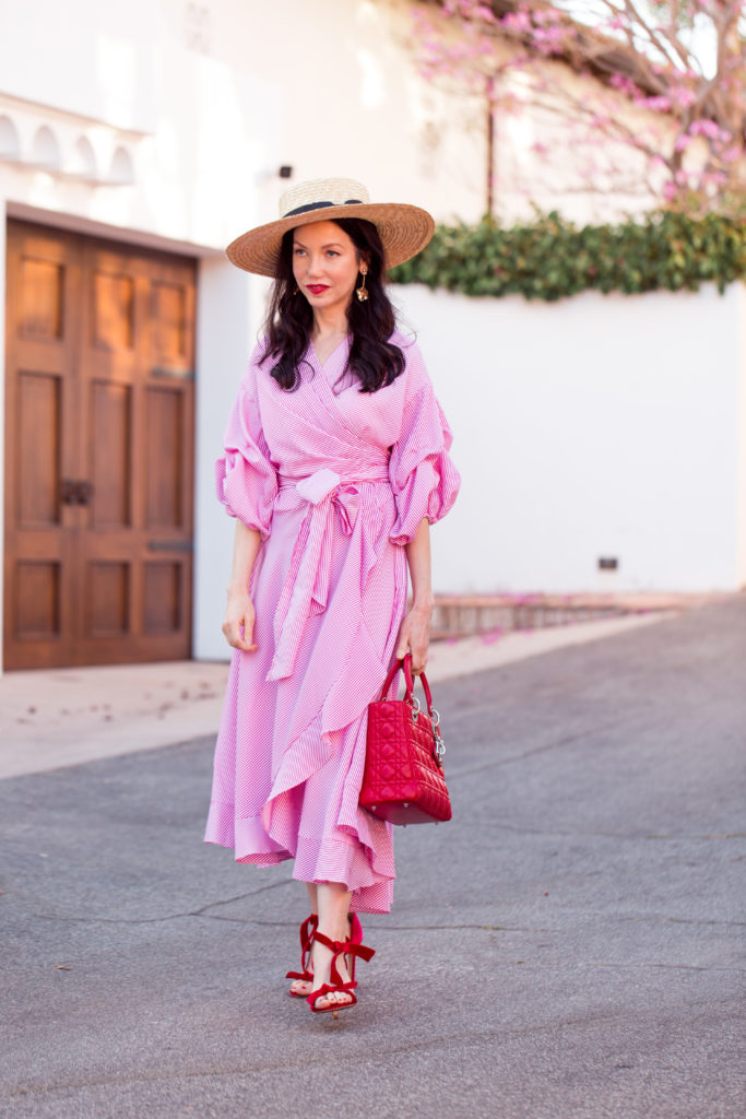 Vacay Worthy Striped Dress, JJ's House, Shoes of Prey Sandals, Lisa Valerie Morgan, Pretty Little Shoppers Blog