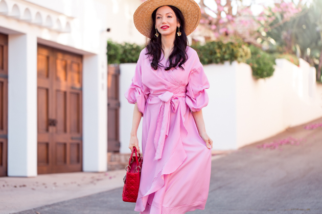 Vacay Worthy Striped Dress, JJ's House, Lady Dior Bag, Lack of Color Boater Hat