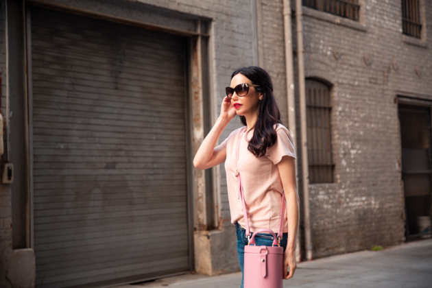 Shades of Pink, Urban Outfitters, AG Jeans, Pink Mules, Schutz, T-shirt style, Denim Style, Jeans and a T Shirt, OOTD, Pink Bag, Who What Wearing, Summer Style, Fashion Trends, What to wear in the Summer, Fashion Blogger Style, OOTD Inspo, street style stalking, outfit ideas, date night look, Fashion Bloggers, Outfit Inspiration, Trends, Outfits, Pretty Little Shoppers, Mo Summers Photography #Summerstyle #fashionblogger #whowhatwearing #ootd #lafashionblogger #schutz #urbanoutfitters 