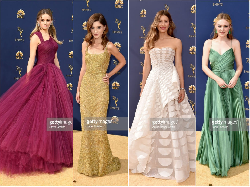 2018 Emmy Awards Red Carpet, Celebrity Style, Emmy Awards, Dakota Fanning, Jessica Biel, Natalia Dyer, Joey King, Red Carpet Style, Zac Posen, Dolce & Gabbana, Dior Haute Couture, Ralph & Russo Couture, Evening Gowns, Pretty Little Shoppers Blog #2018EmmyAwards #RedCarpetStyle #EmmysRedCarpet #celebritystyle #DakotaFanning #JessicaBiel #NataliaDyer #JoeyKing #labloggers #lafashionbloggers #syleinspiration #styleinspo #actressstyle 