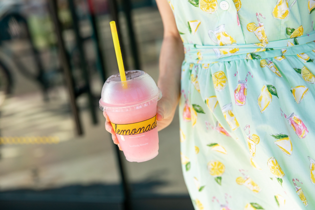 Lemonade Print Dress and Dragon Fruit Frozade