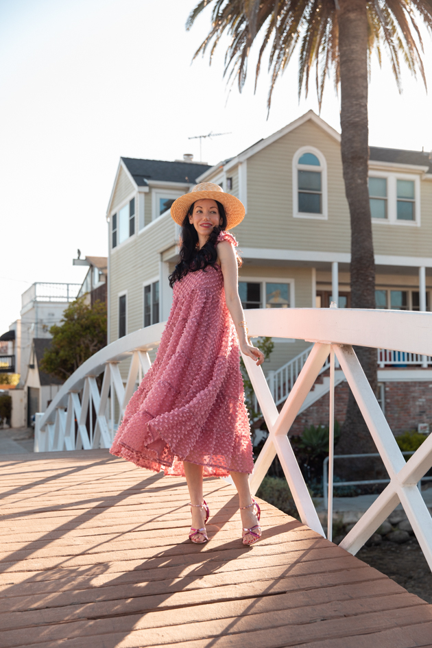 Pink Dress + Boater Hat - Pretty Little Shoppers