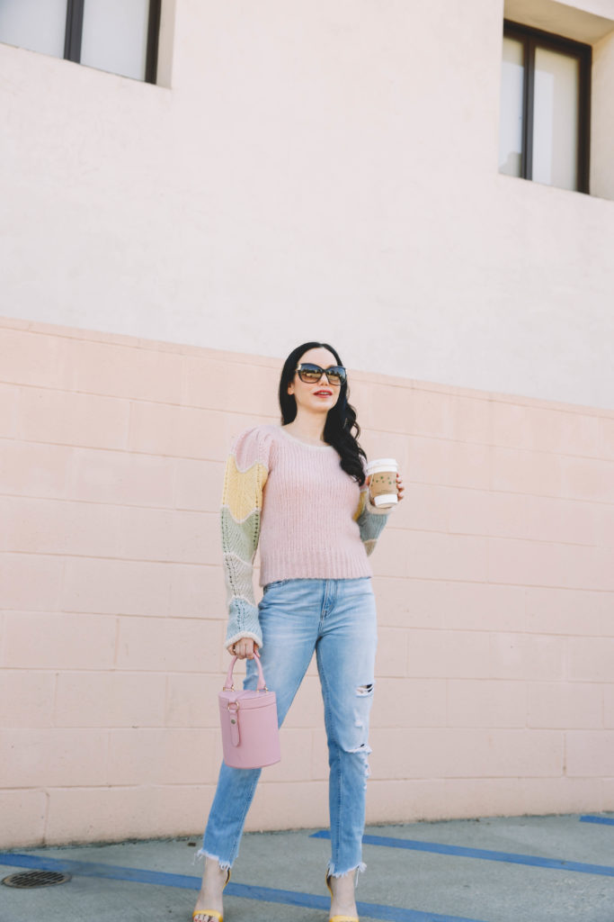 Cozy Pastel Sweater, Sweater Weather, LoveShackFancy, Romantic and Ethereal Style, LPA Bag, Fall Style, What to wear this Fall, Personal Style, Outfit Inspiration, Fashion, Classic and Feminine with an Edge, Street style, street fashion, best street style, OOTD, OOTD Inspo, street style stalking, outfit ideas, what to wear now, Fashion Bloggers, Style, Seasonal Style, Outfit Inspiration, Trends, Looks, Outfits, Pretty Little Shoppers Blog #LoveShackFancy #FallFashion #SweaterWeather #FallStyle