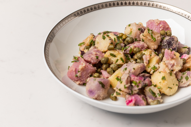 Light and Easy No Mayo Potato Salad Recipe featured by top LA lifestyle blogger, Pretty Little Shoppers