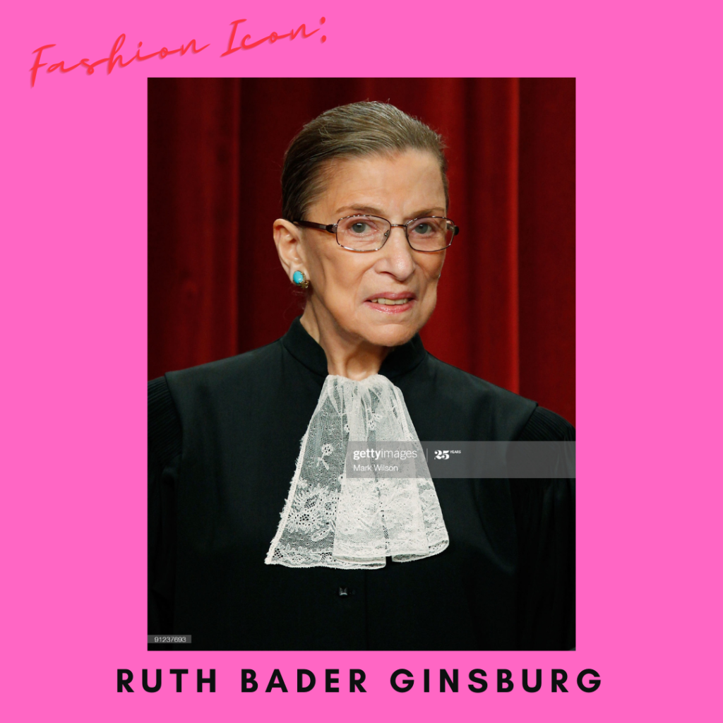 Fashion Icon Ruth Bader Ginsburg, The Notorious RBG, Female Icons, Supreme Court Style, Fearless Leaders, Feminine Feminists, Classic and Feminine Style, Ruth Bader Ginsburg Style, Los Angeles Fashion Blogger, Pretty Little Shoppers Blog #RuthBaderGinsburg #TheNotoriousRBG #RBG