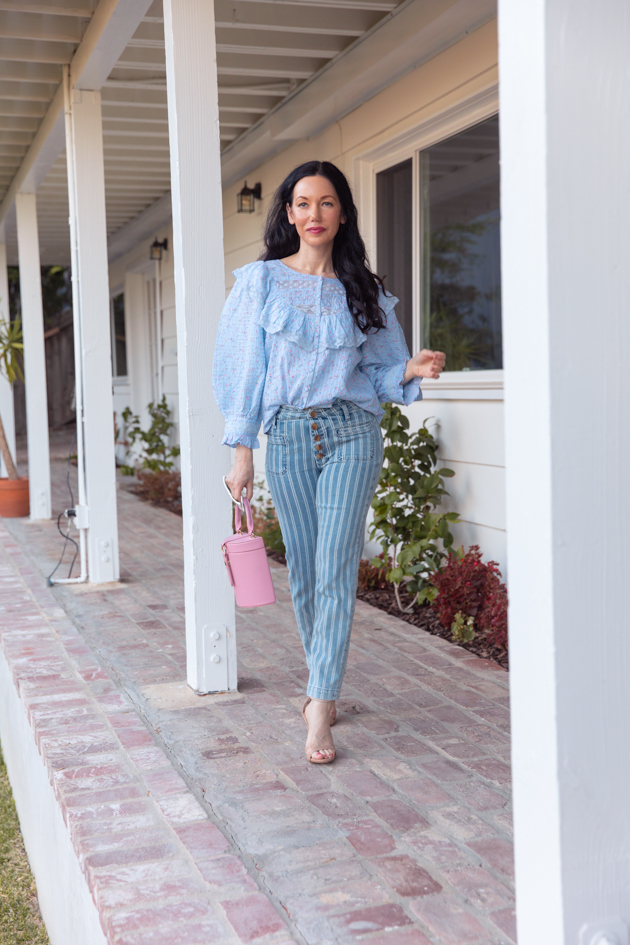 Fall Transitional Look: Pastels, How to wear pastels for Fall, LoveShackFancy, LPA the Label, Italic sunglasses, Pilcro and the Letterpress, What to wear this Fall, Fall Fashion Trends, Los Angeles Fashion Blogger, Pretty Little Shoppers Blog, Lisa Valerie Morgan  #FallPastels #FallFashion2020 #FallTransitionalLook