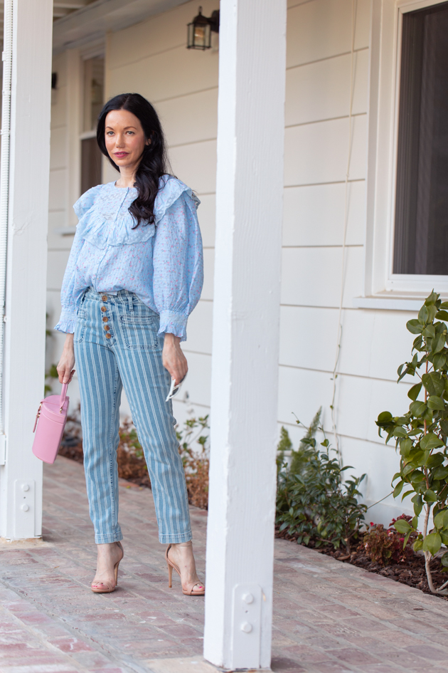 Fall Transitional Look: Pastels, How to style pastels for Fall, LoveShackFancy, LPA the Label, Italic Cateye sunglasses, Pilcro and the Letterpress, What to wear this Fall, Fall Fashion Trends, Los Angeles Fashion Blogger, Pretty Little Shoppers Blog, Lisa Valerie Morgan  #FallPastels #FallFashion2020 #FallTransitionalLook