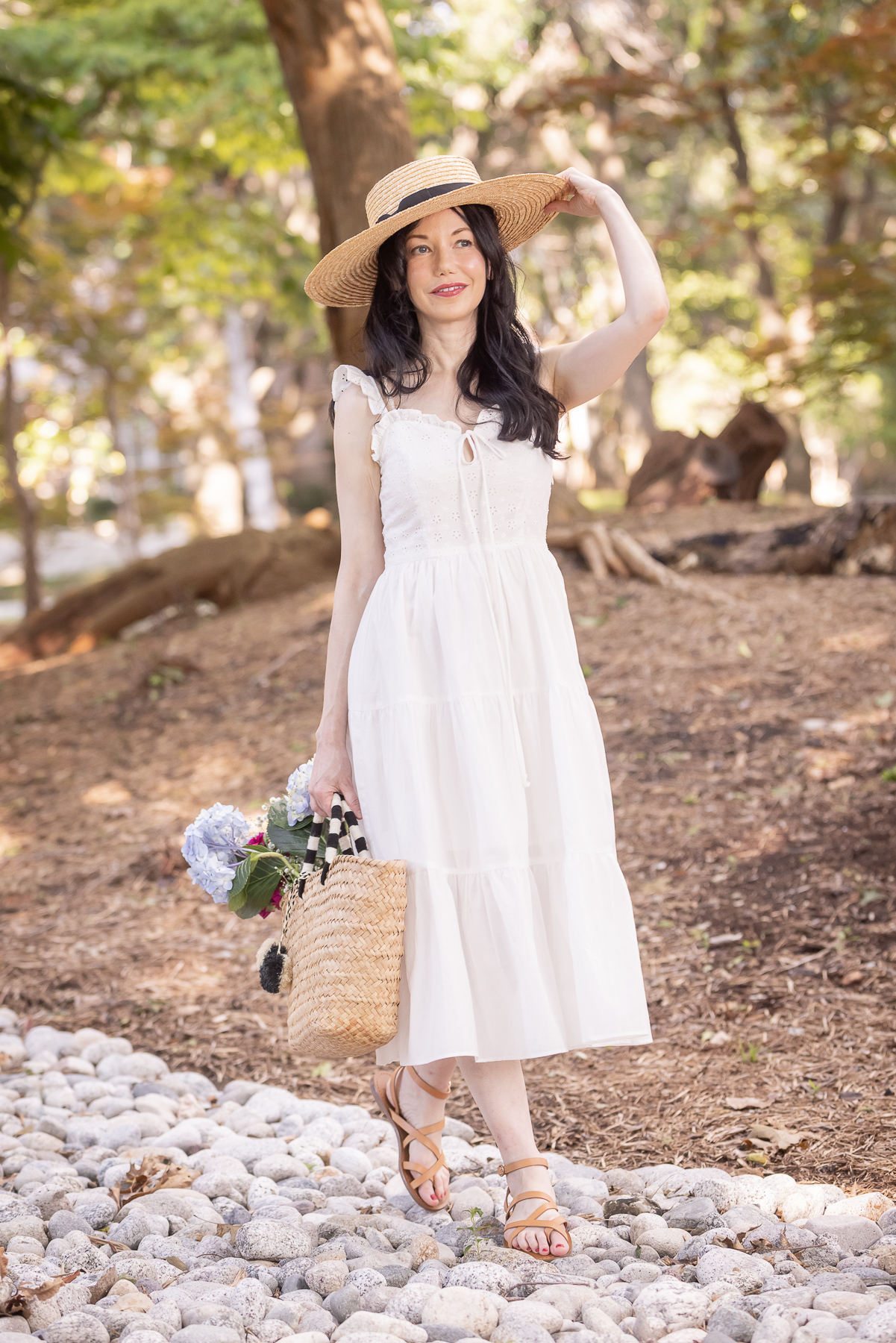 Simple Retro Cottagecore Dress styled by top Dallas fashion blogger, Pretty Little Shoppers