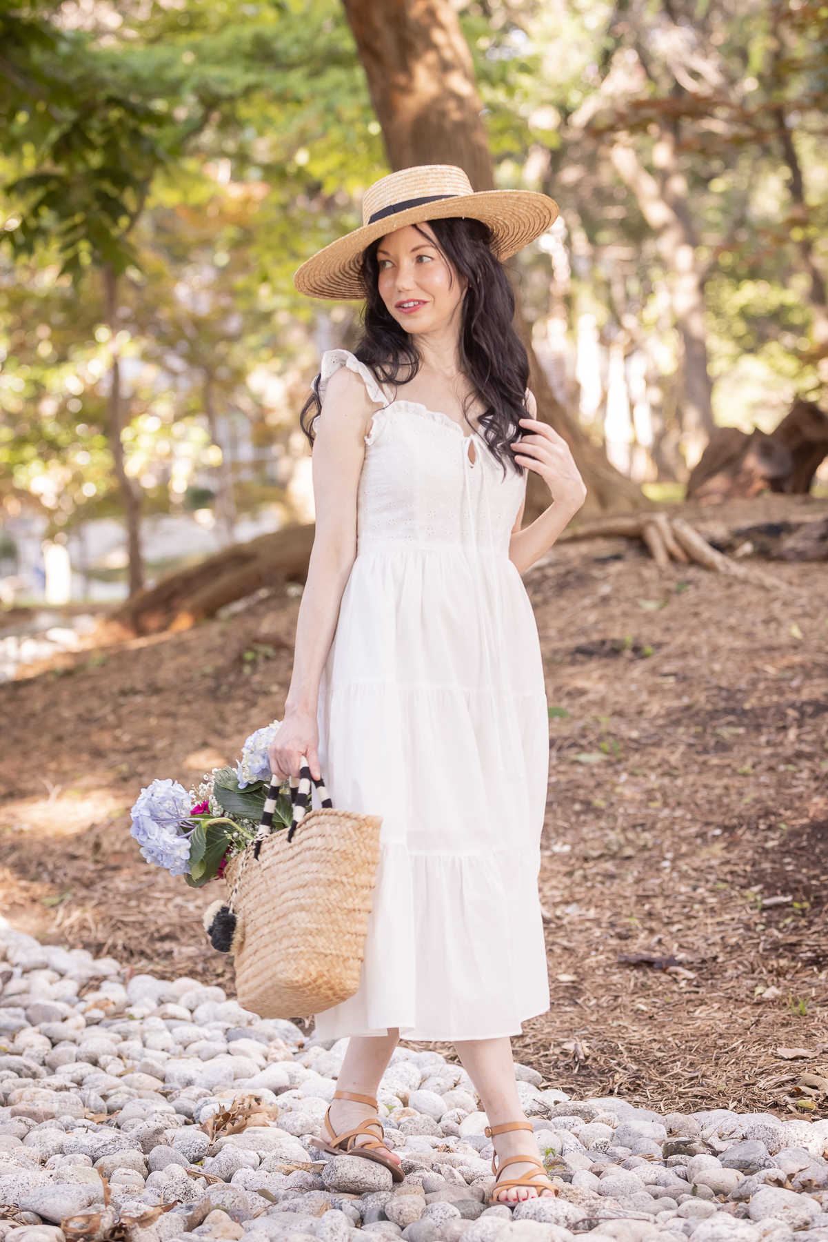 Simple Retro Cottagecore Dress styled by top Dallas fashion blogger, Pretty Little Shoppers