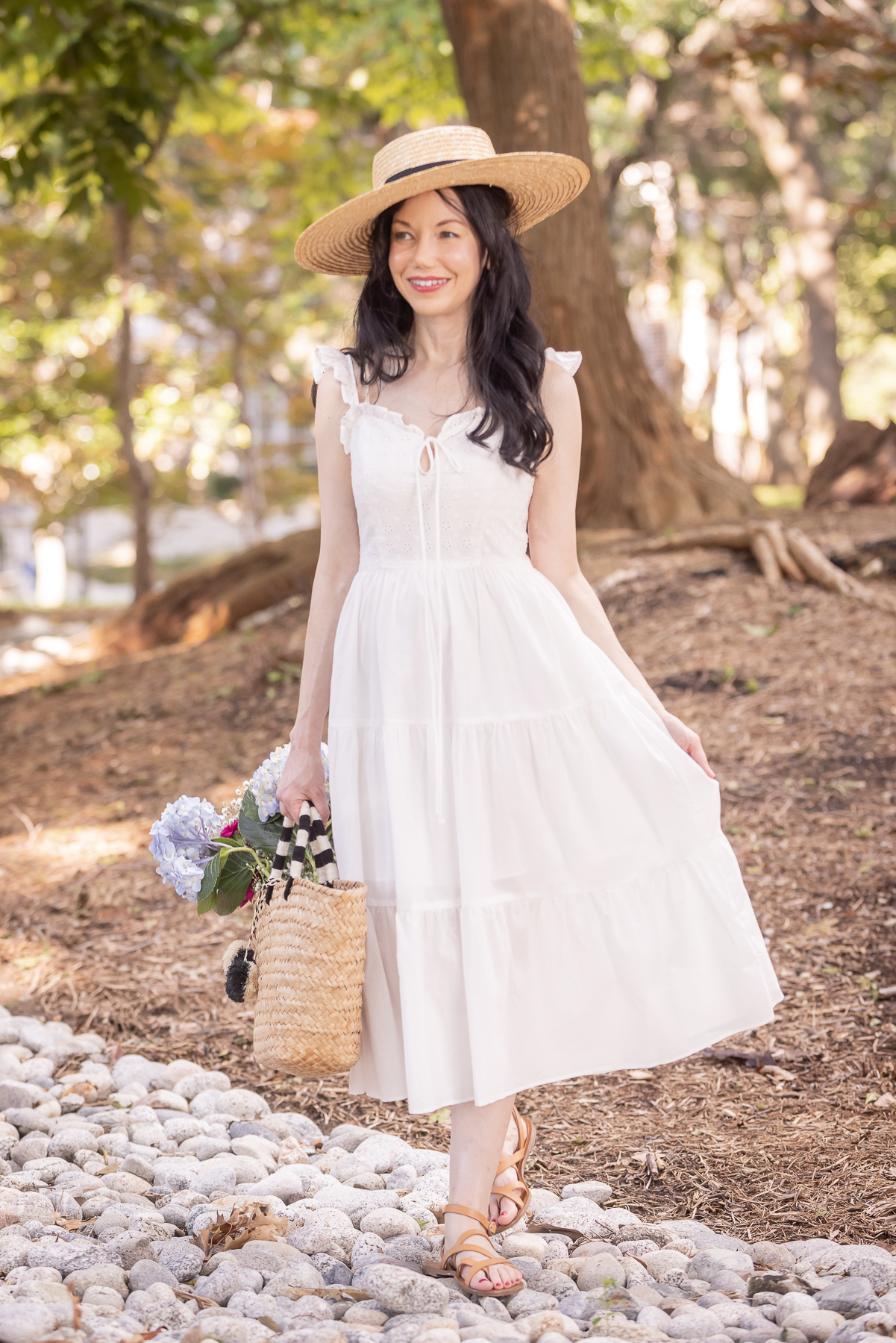 Simple Retro Cottagecore Dress styled by top Dallas fashion blogger, Pretty Little Shoppers