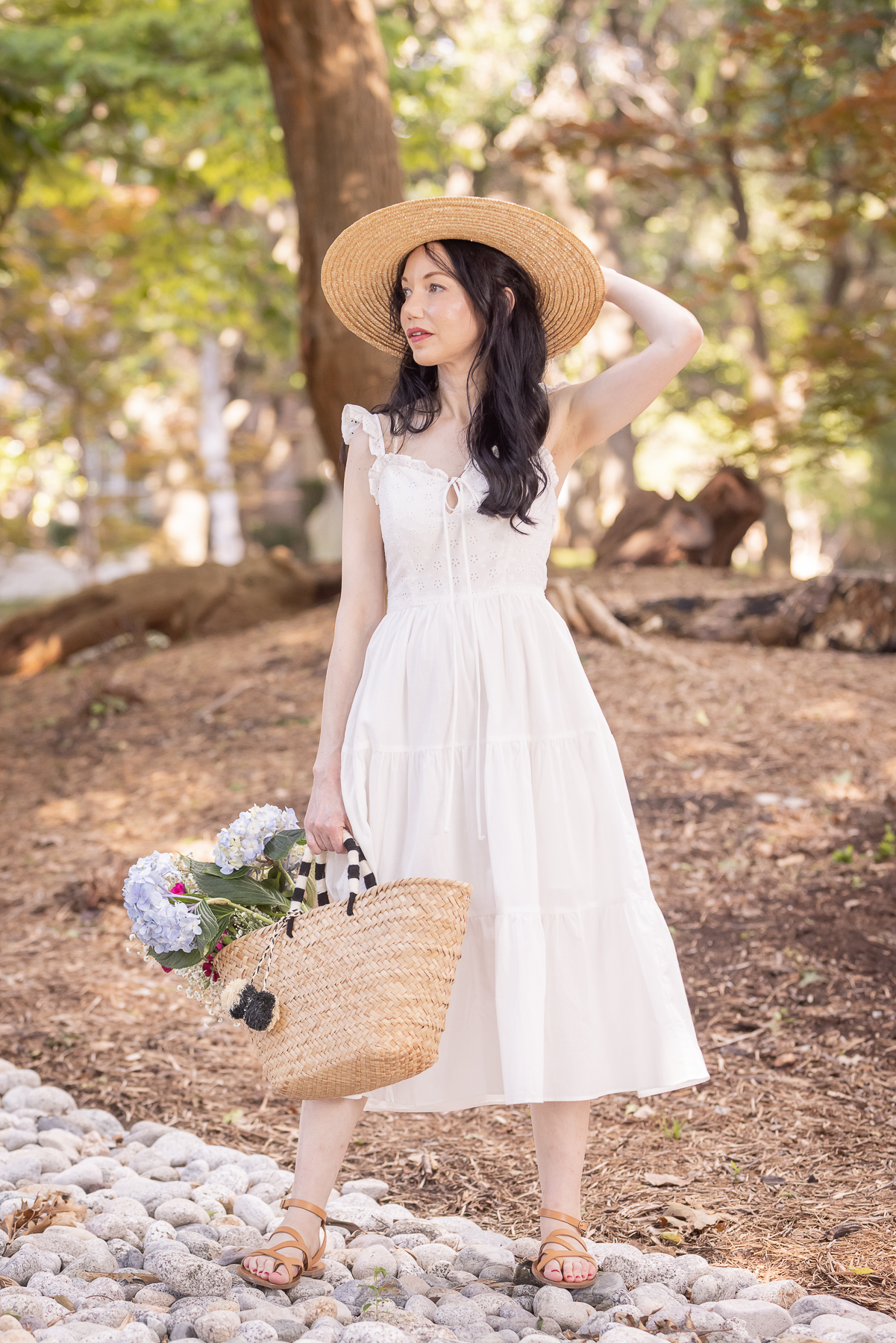 Simple Retro Cottagecore Dress styled by top Dallas fashion blogger, Pretty Little Shoppers