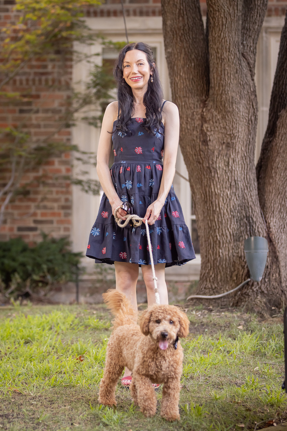 Kiel James Patrick American Celebration Dress, Mini Golden Doodle Puppy, 4th of July Outfit