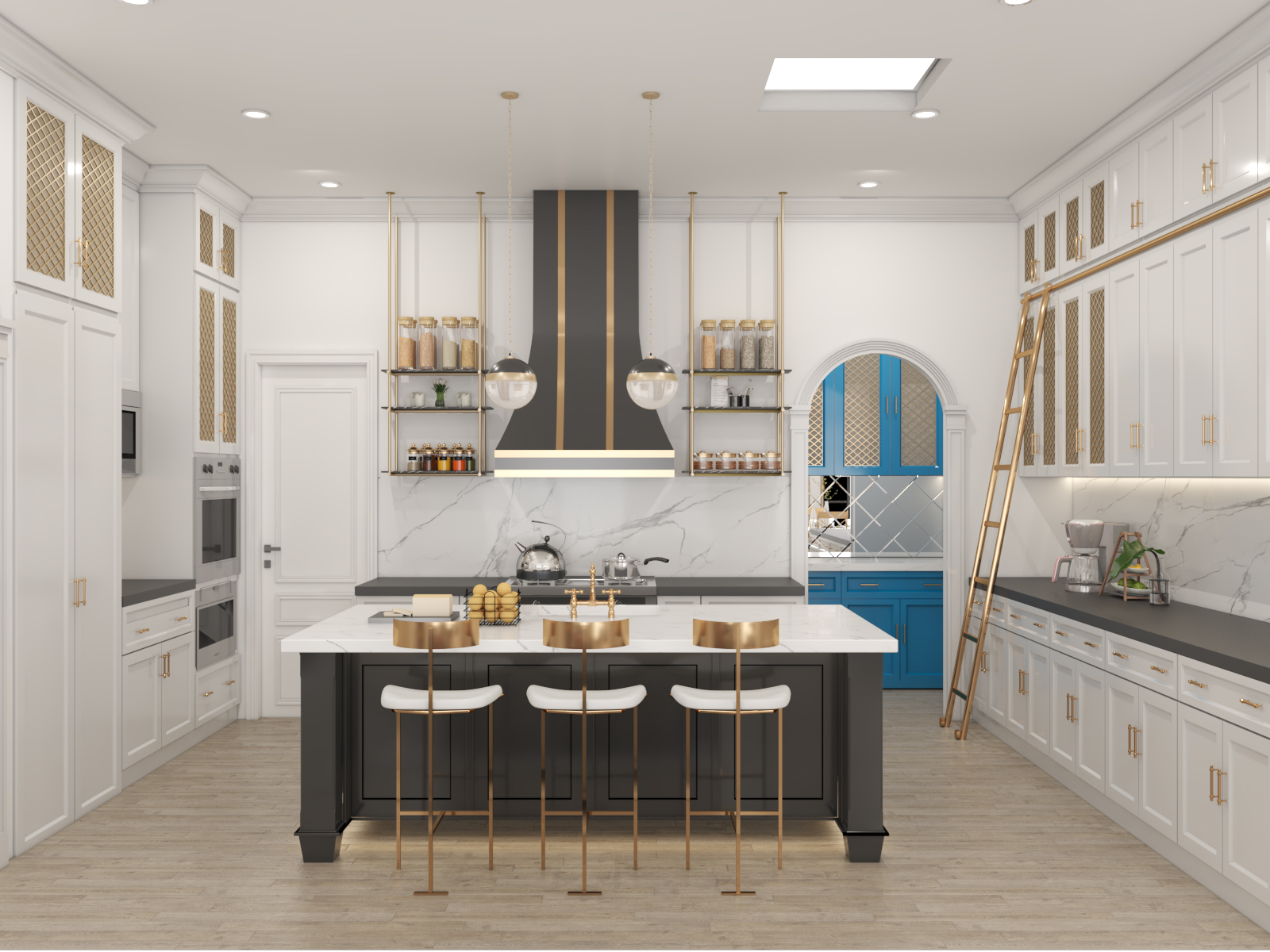 hollywood regency kitchen design