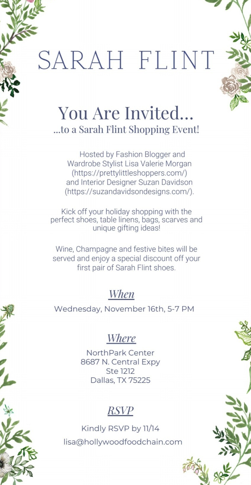 Sarah Flint Shopping Event at North Park Center Dallas