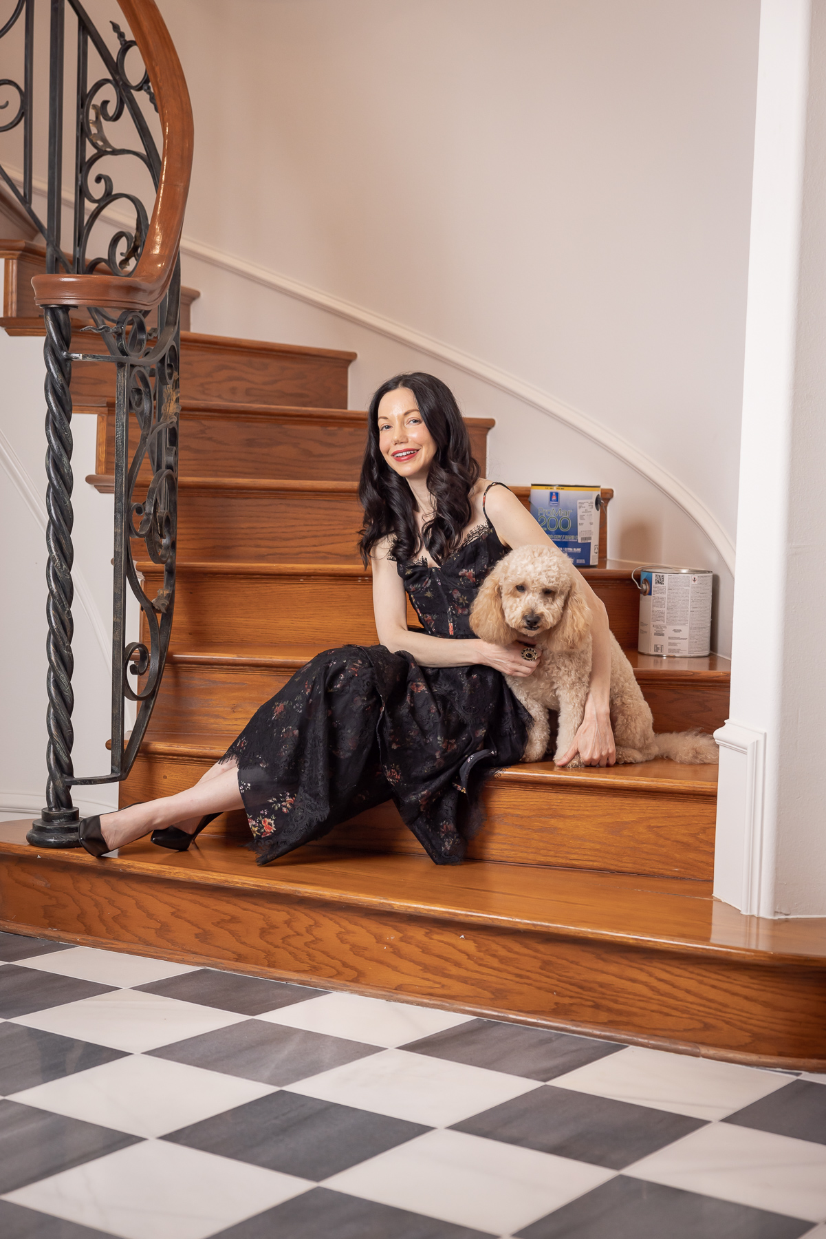 Sarah Flint Perfect Pump, V. Chapman corset dress via. Revolve Clothing, Mini Goldendoodle, The Foggy Dog Bowtie, Paris Ceramics Black and White Stone Tile, Hollywood Regency Interior Design, Spiral Staircase