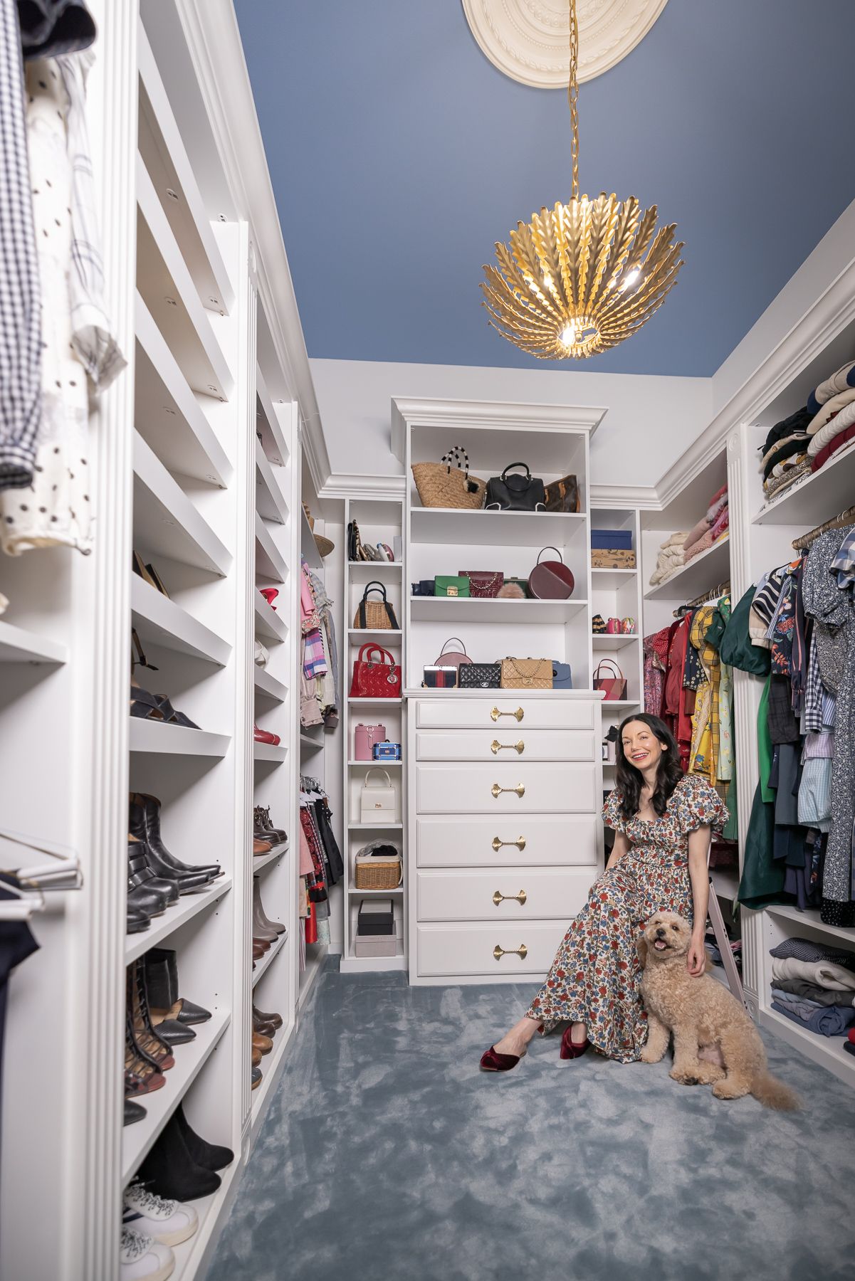 Dallas Fashion and Lifestyle Blogger, Home Interiors, Dream Closet, Hollywood Regency Decor, Closet Reveal, Closet Factory, Lisa Valerie Morgan Mini Goldendoodle, Hollywood Regency Interior Design