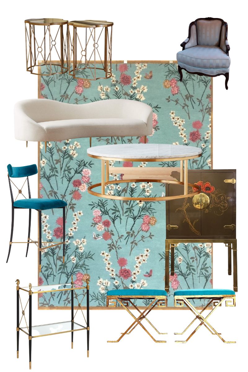 Canva Mood Board with Wendy Morrison Flowers of Virtue Rug