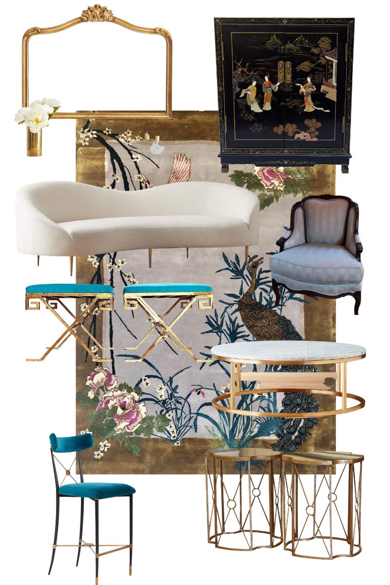 Canva Mood Board with Wendy Morrison Chinese Garden of Virtue Rug