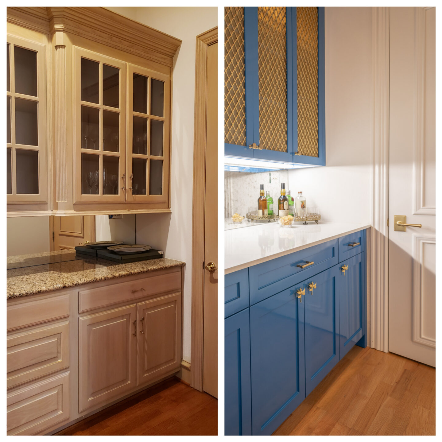 Hollywood Regency Butler’s Pantry Before and After